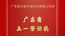喜訊！華洲木業(yè)榮獲廣東省五一勞動(dòng)獎(jiǎng)！
